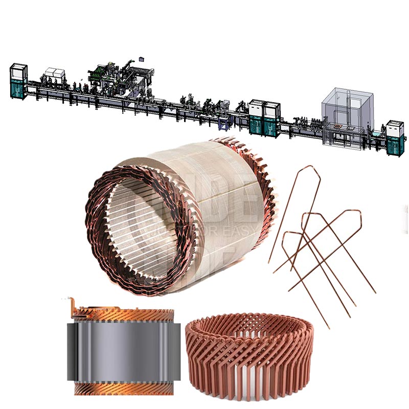 motor assembly line,haripin motor manufacturing,electric car motor manufacturing,stator production line